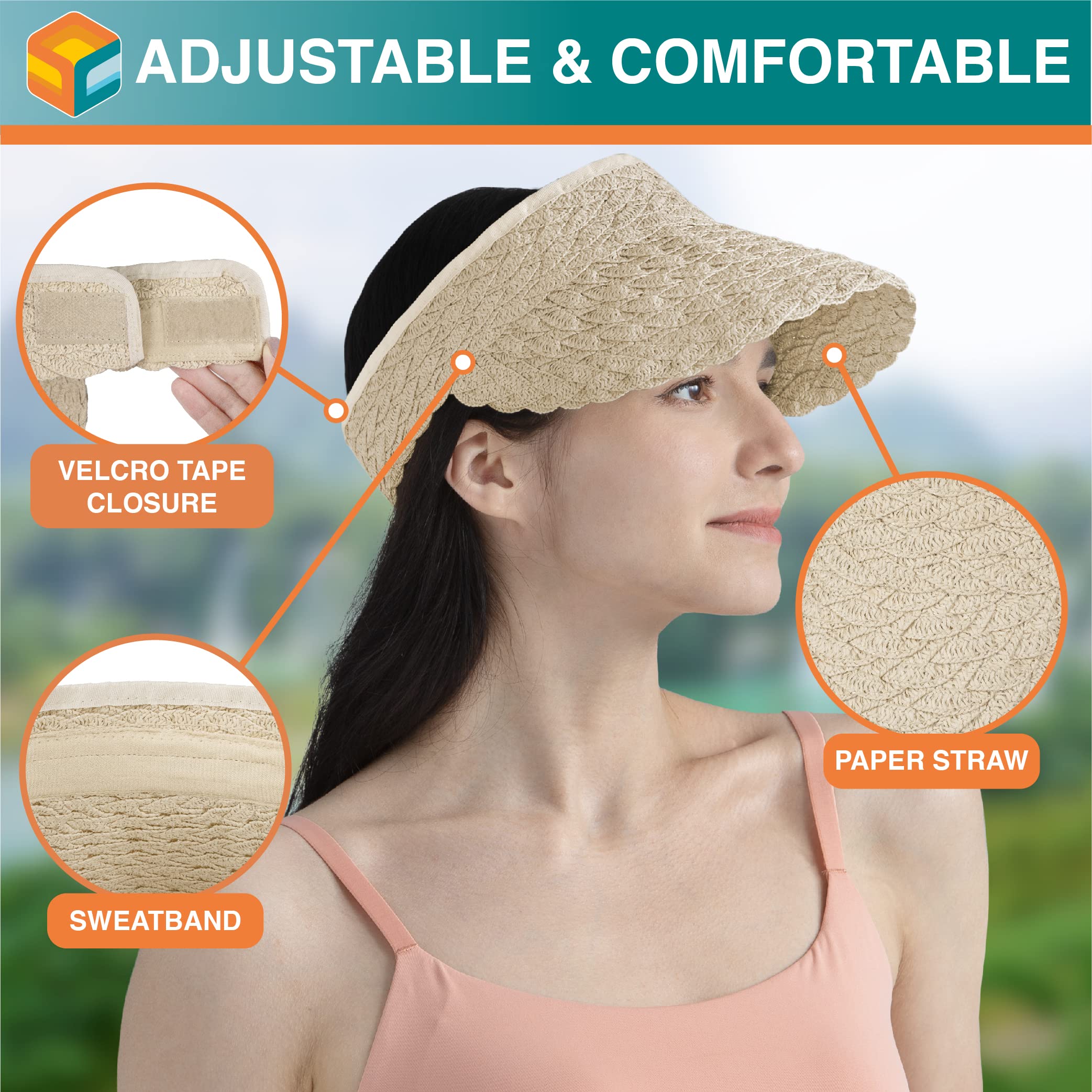 SUN CUBE hat offering UPF 50+ protection for sun rays