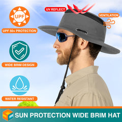 SUN CUBE UV50+ protection hat blocks UVA UVB rays while staying breathable.