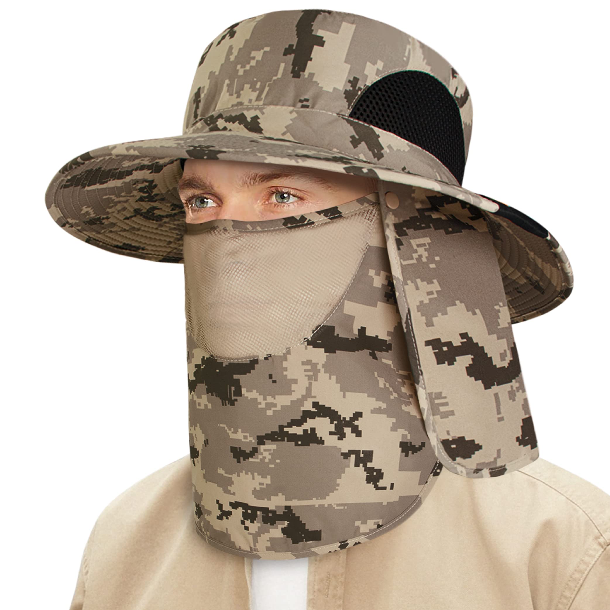 SUN CUBE versatile outdoor hat fits fishing, hiking, safari, and travel.