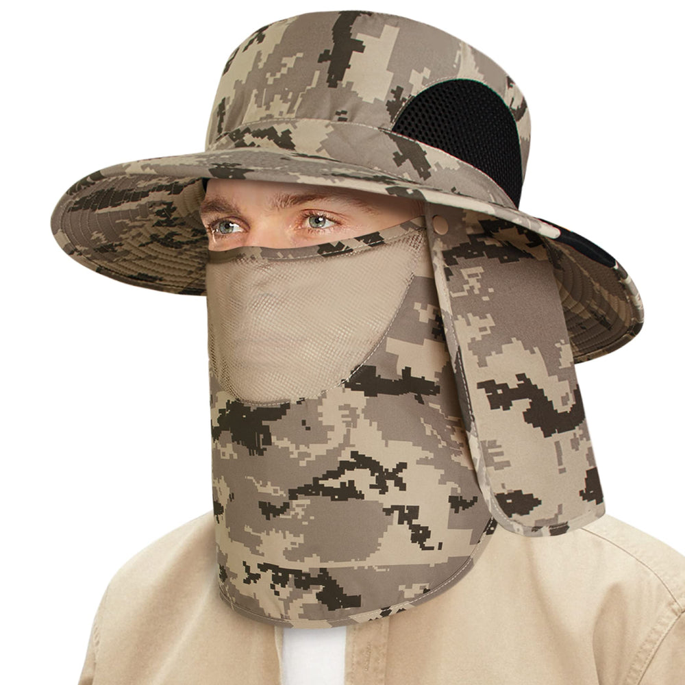 SUN CUBE versatile outdoor hat fits fishing, hiking, safari, and travel.
