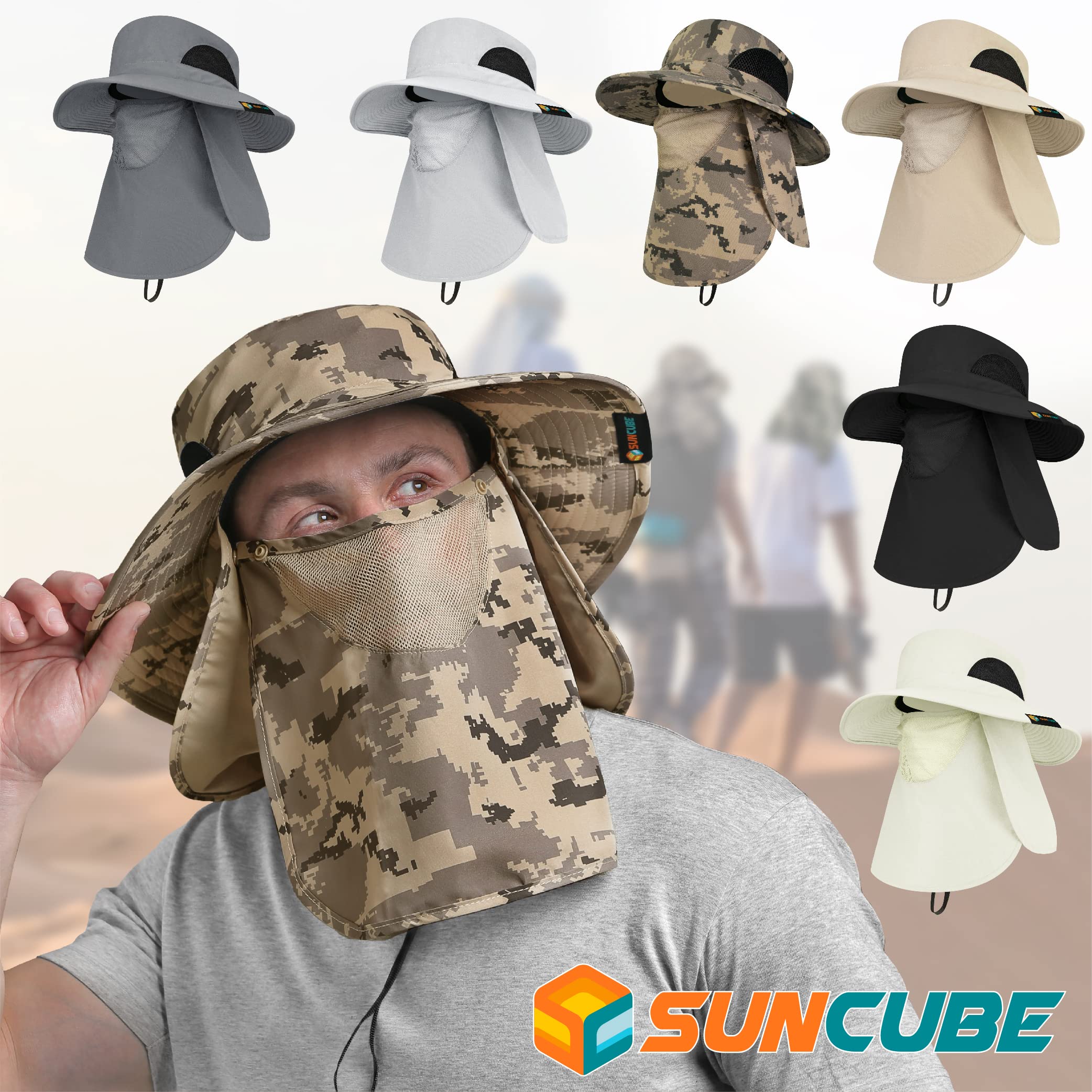 SUN CUBE quick-drying, water-resistant polyester suits damp outdoor conditions.
