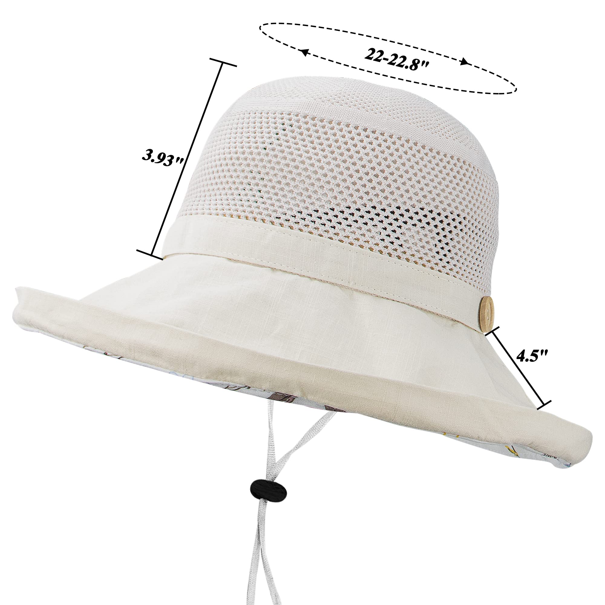 Close-up of brim edge with built-in metal wire