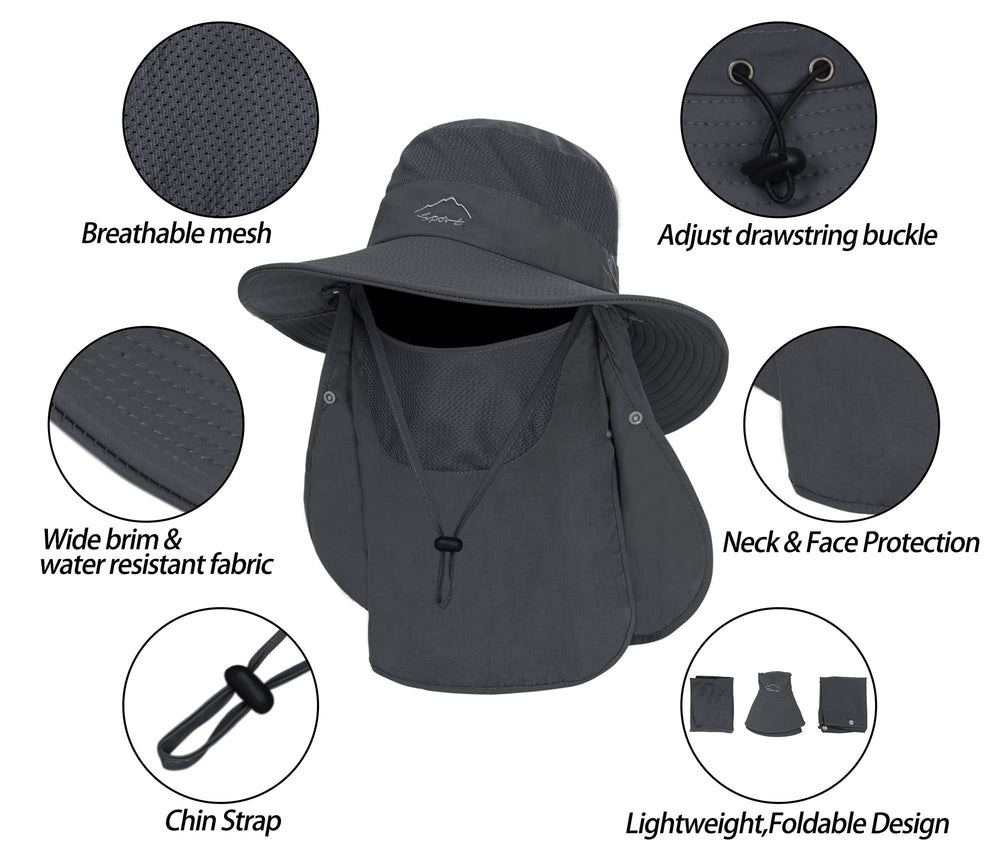Packable sun hat folded for travel