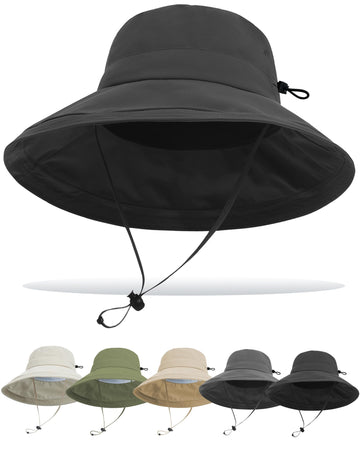 Gardening and outdoor use sun hat in grey with breathable mesh lining
