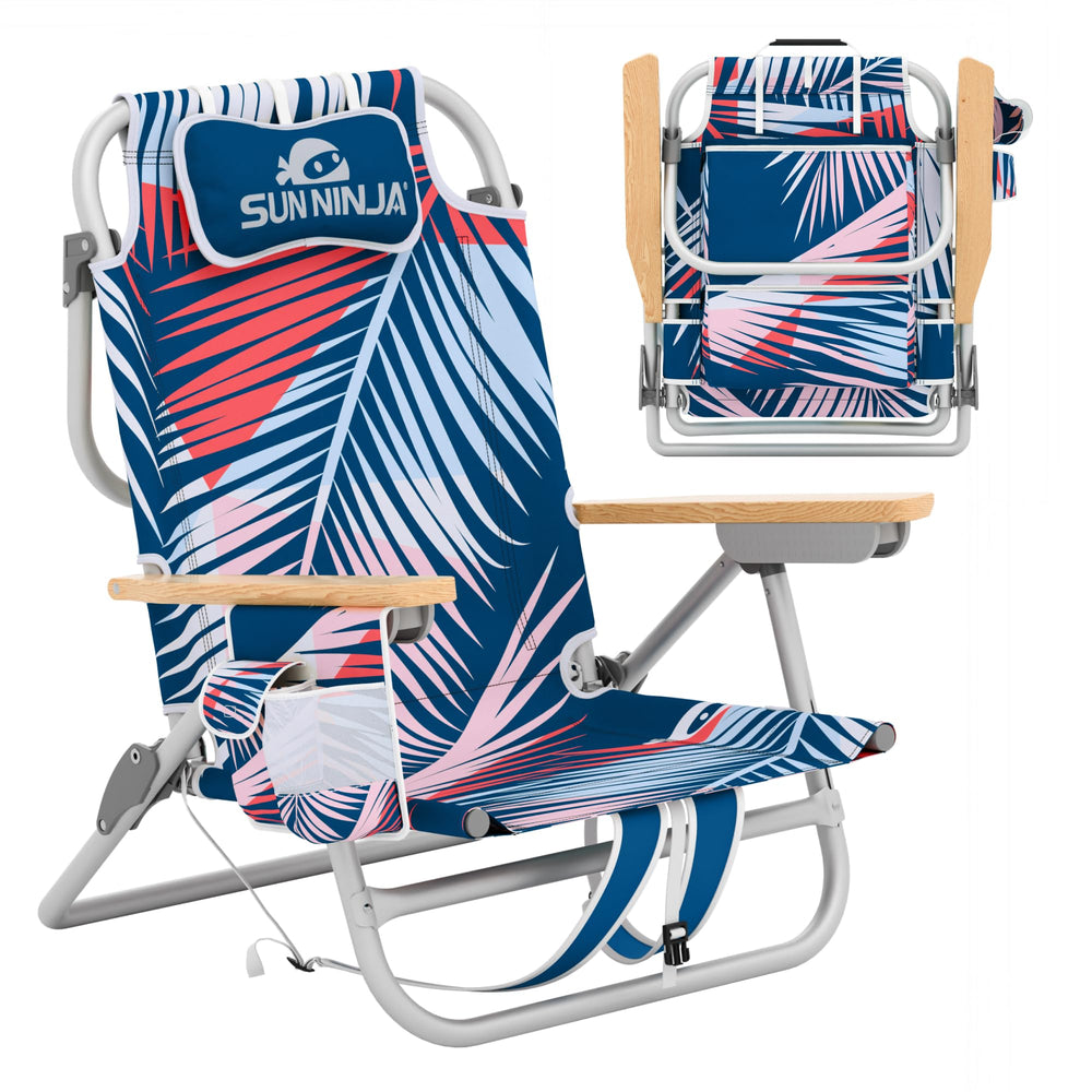 SUN NINJA Beach Chair folding setup for effortless seaside lounging