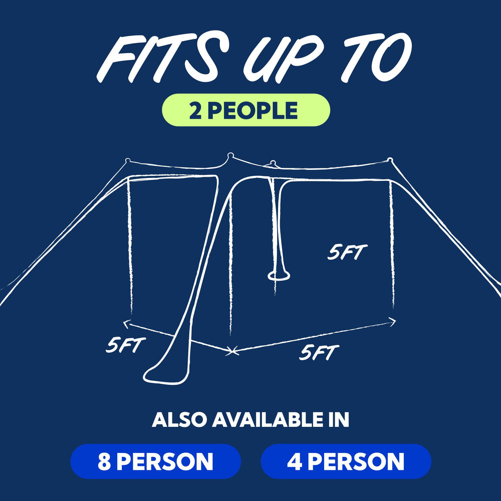 SUN NINJA 5x5 ft footprint suits small gatherings by lake or park.