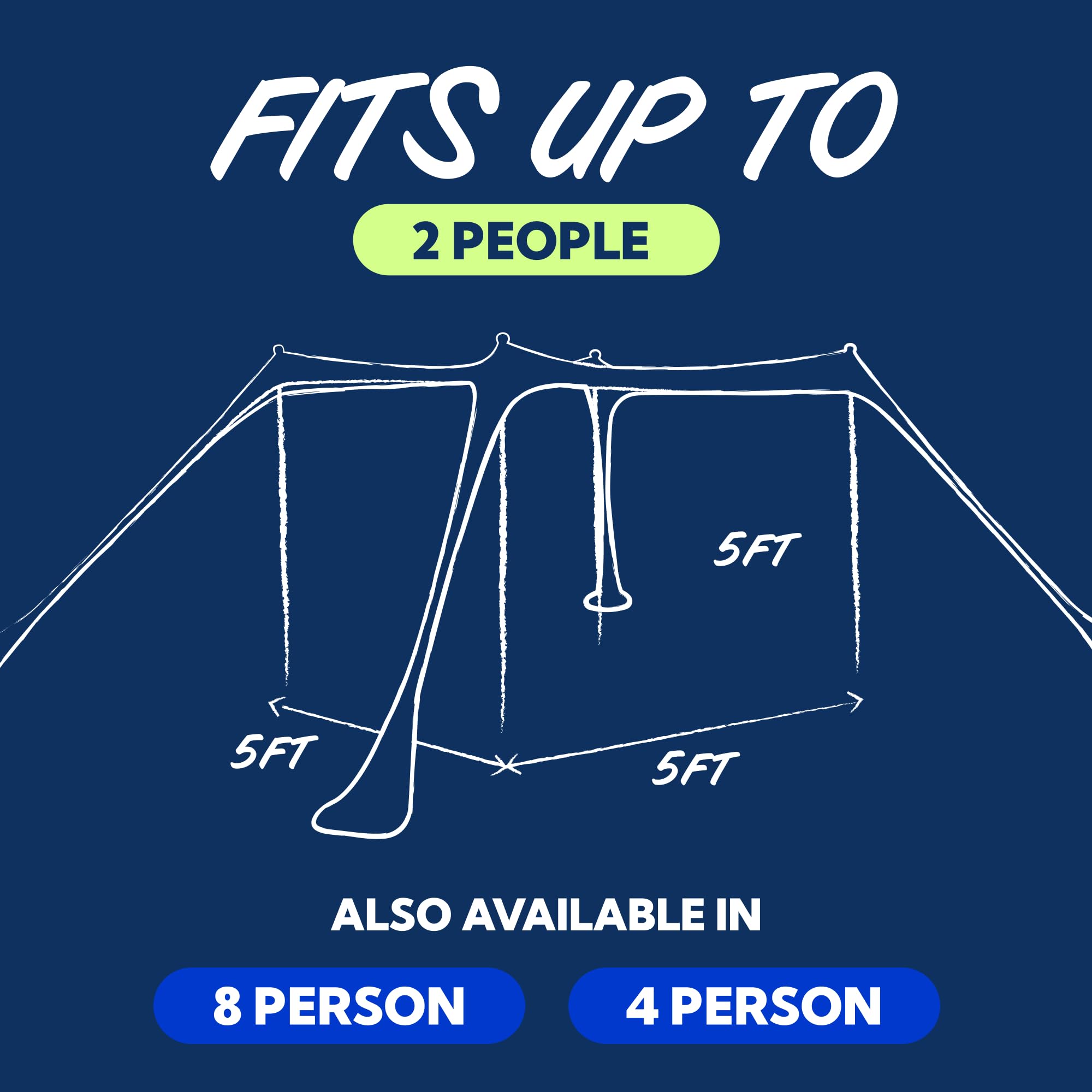 SUN NINJA 5x5 ft footprint suits small gatherings by lake or park.