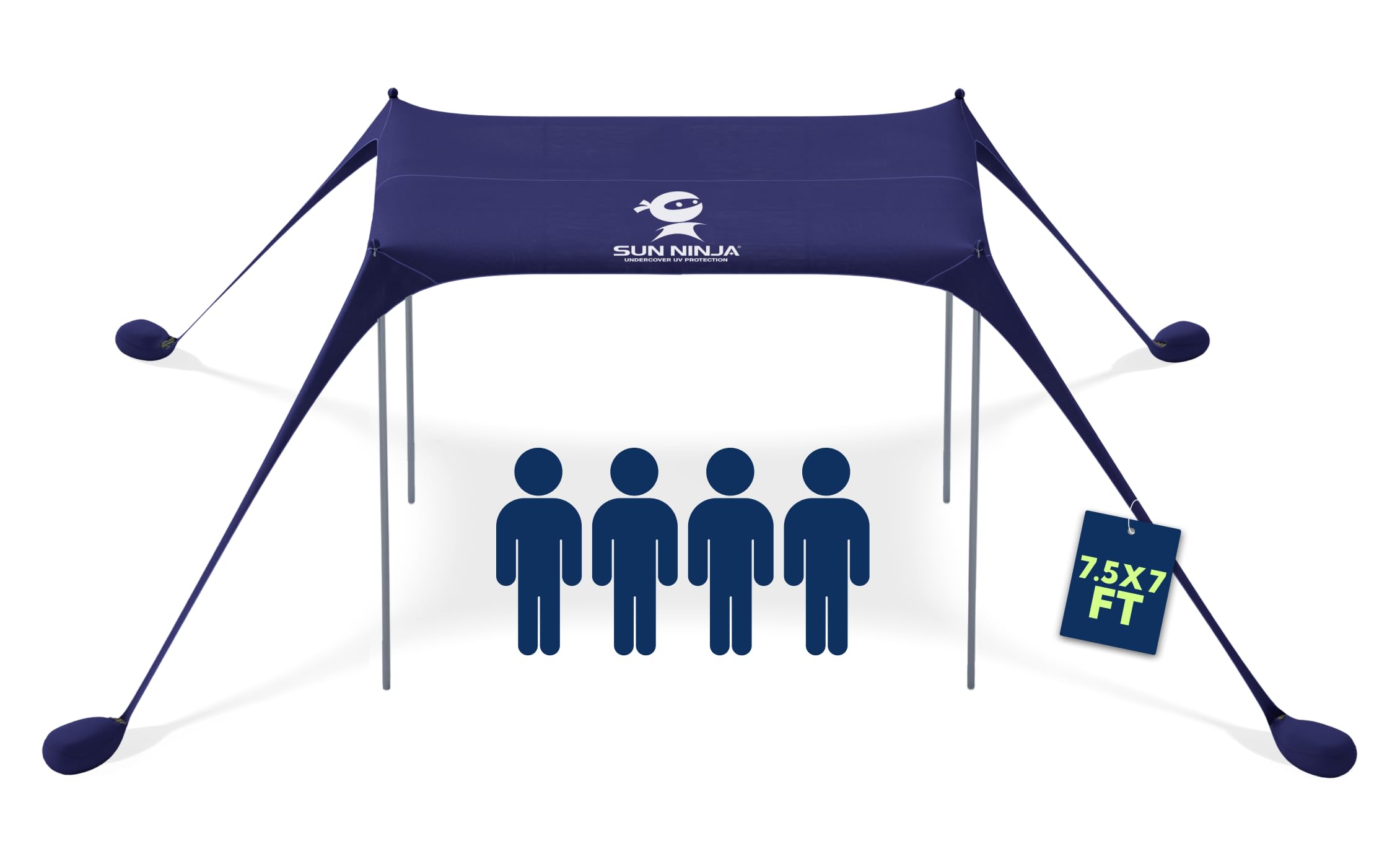 SUN NINJA Beach Tent pop-up setup for easy shade on the sand.