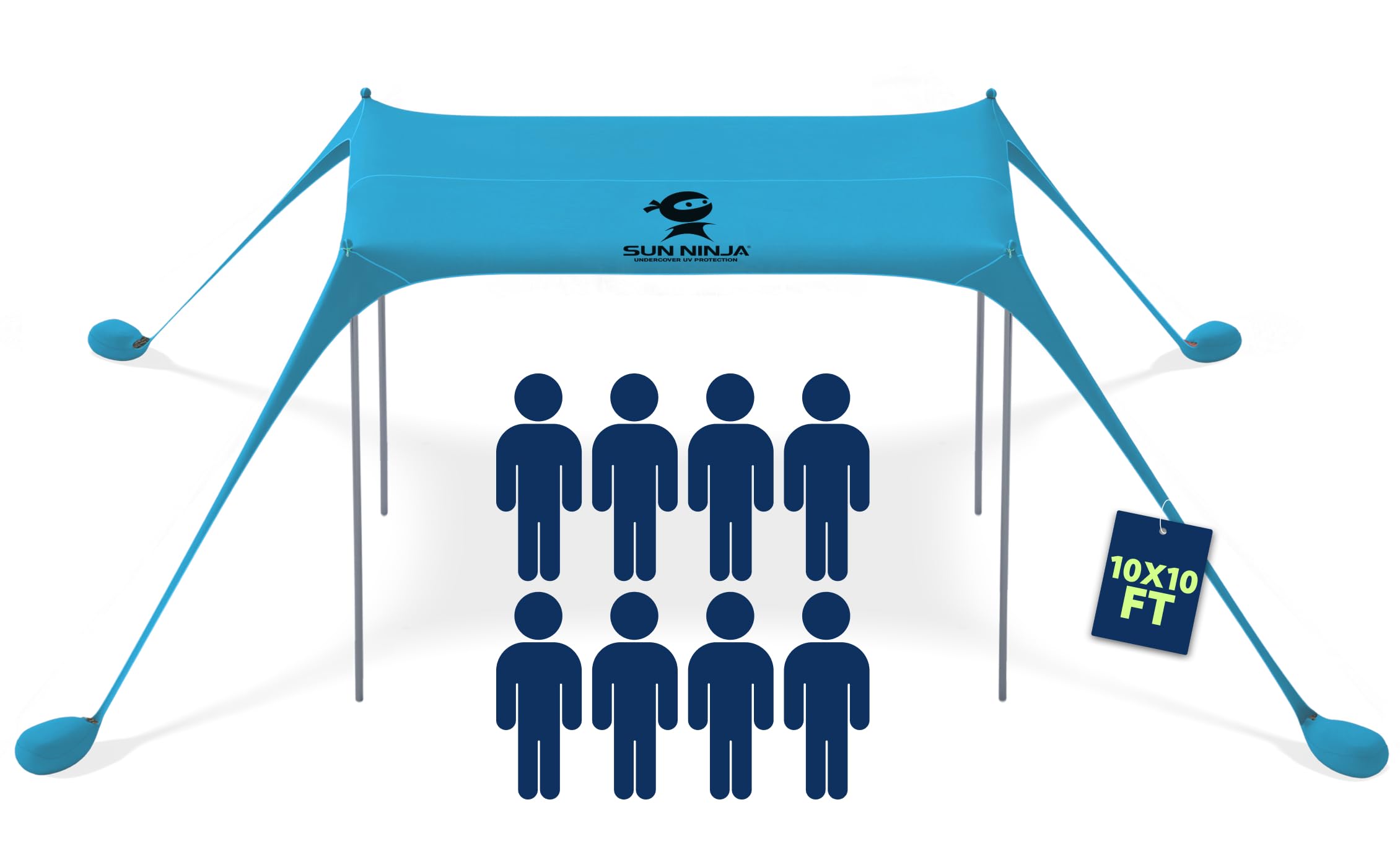 Sun Ninja Beach Tent Pop-Up provides instant shade for beach days and family picnics.