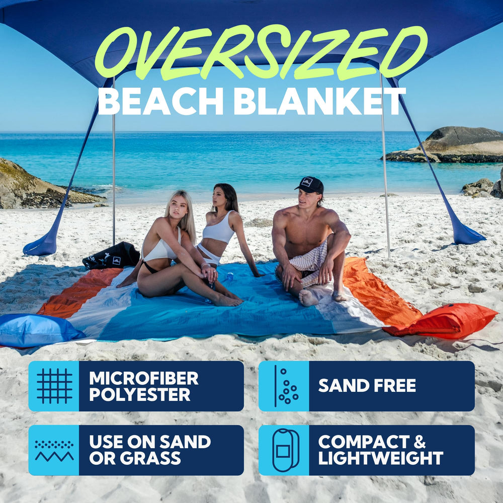 SUN NINJA corner sand pockets emphasize stability to keep the mat in place.