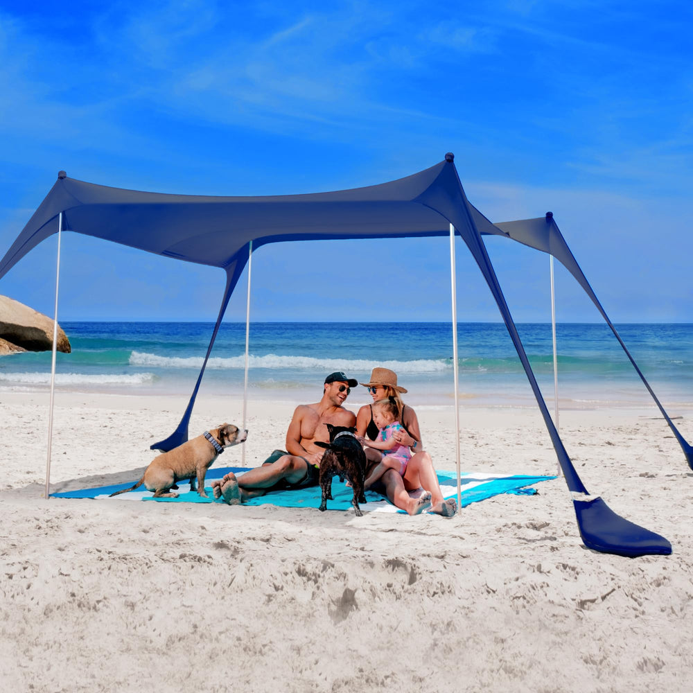 SUN NINJA pop-up cabana provides fast shade at park picnics.
