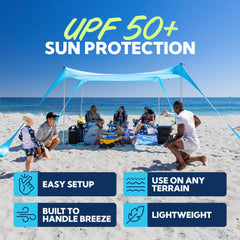 Sun Ninja Stability Poles Anchors keep your canopy secure on sand, grass, or uneven ground.