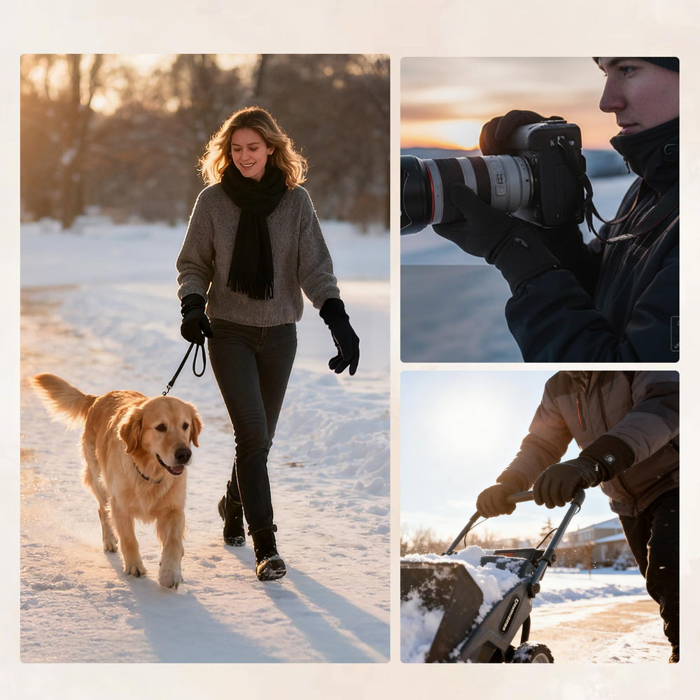 Sun Will heated glove liners premium Lycra fleece blend for second-skin comfort.