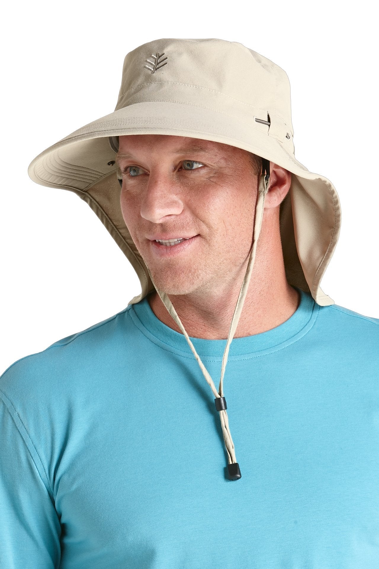 Stevie Ultra Stone hat with clip-on face mask and neck drape detached
