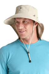 Stevie Ultra Stone hat with clip-on face mask and neck drape detached