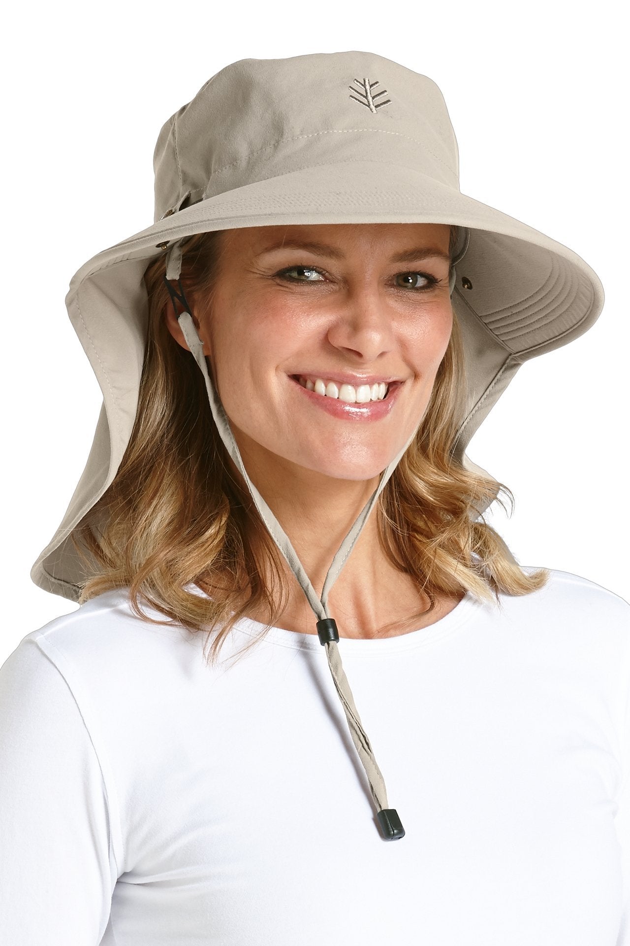 Lightweight breathable Stevie Ultra Stone sun hat, travel crushable