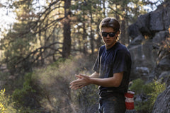 Suncloud A-Team polarized gray-green lenses reduce glare for outdoor activities.