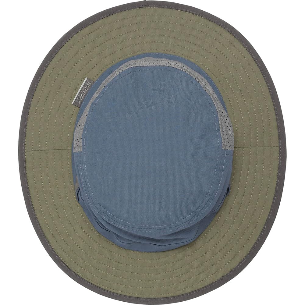 Sunday Afternoons Brushline bucket hat back view highlights adjustable stretch sizing.