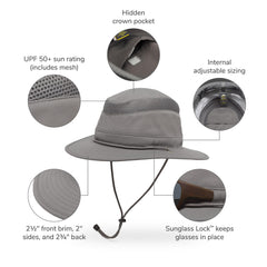 Sunday Afternoons Charter Escape Hat upf-50 front-brim shields the face on hikes