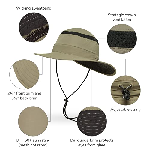 Sunday Afternoons Cruiser Hat chinstrap view demonstrating secure fit in rugged conditions
