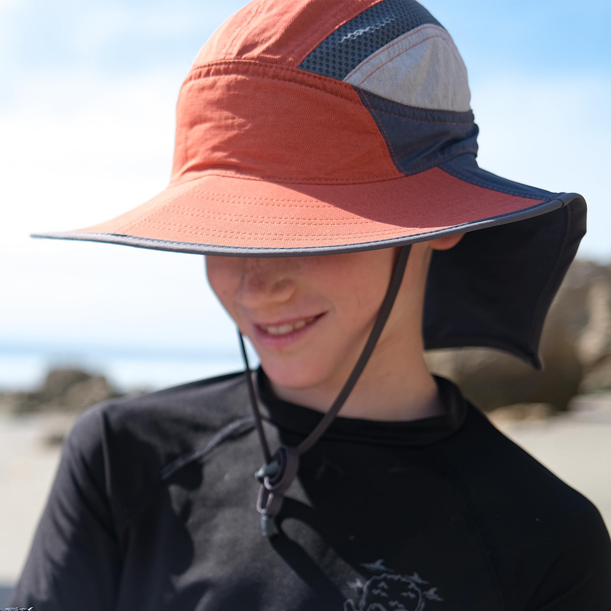 Sunday Afternoons Kids' Ultra Adventure Hat reflective panels for better visibility