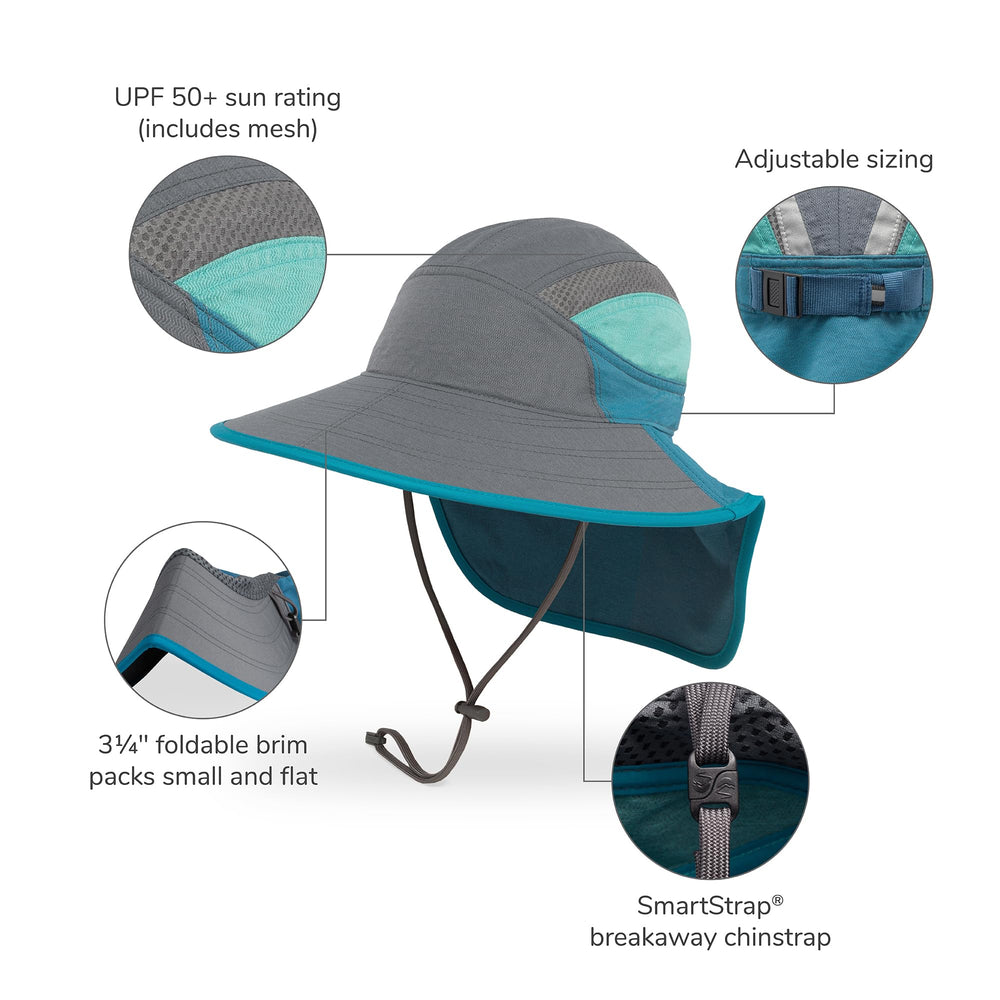 Sunday Afternoons Kids' Ultra Adventure Hat with UPF 50+ protection in bright sun