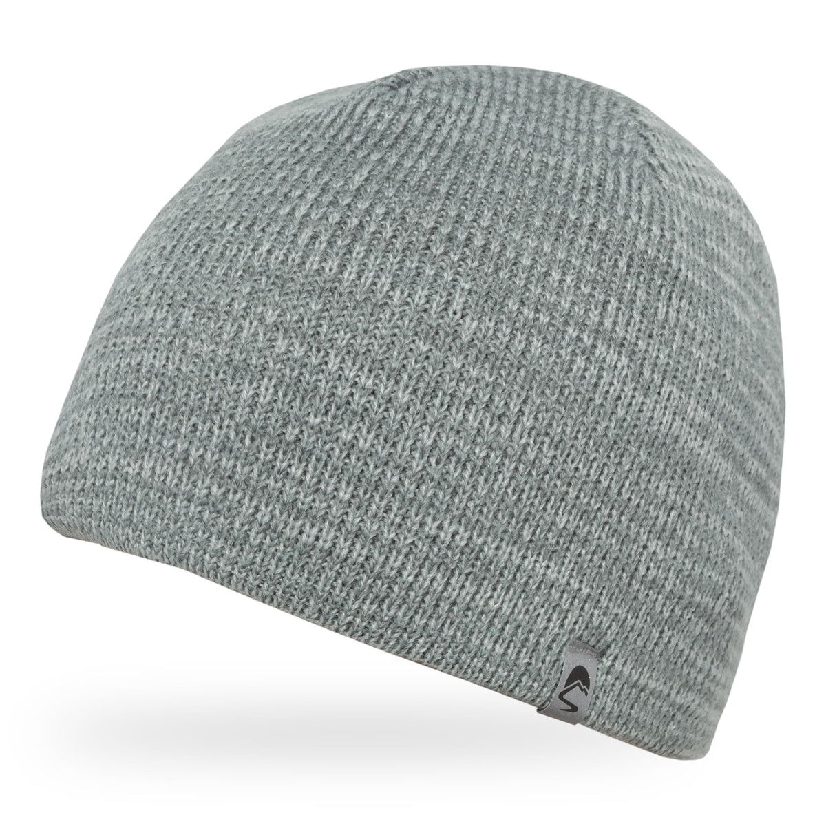 Nightfall Reflective Beanie exterior in heathered knit