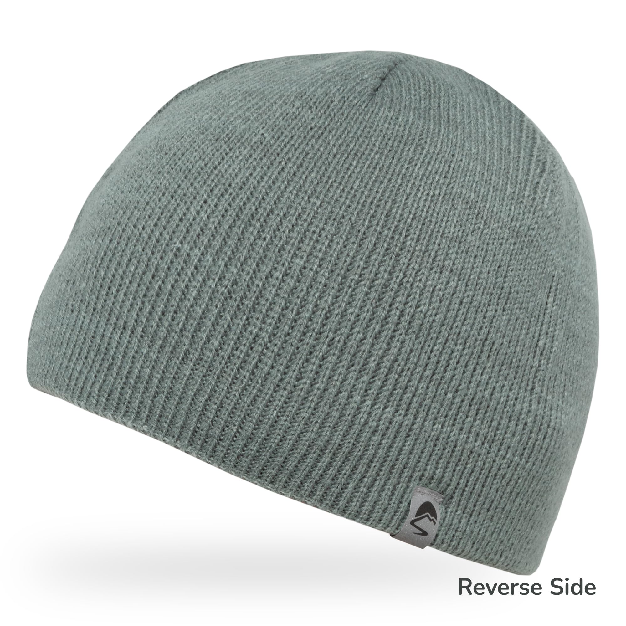 High visibility beanie for running and biking in low light