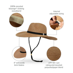 Sunday Afternoons Sojourn Hat dusty pink side view showing wide brim shade