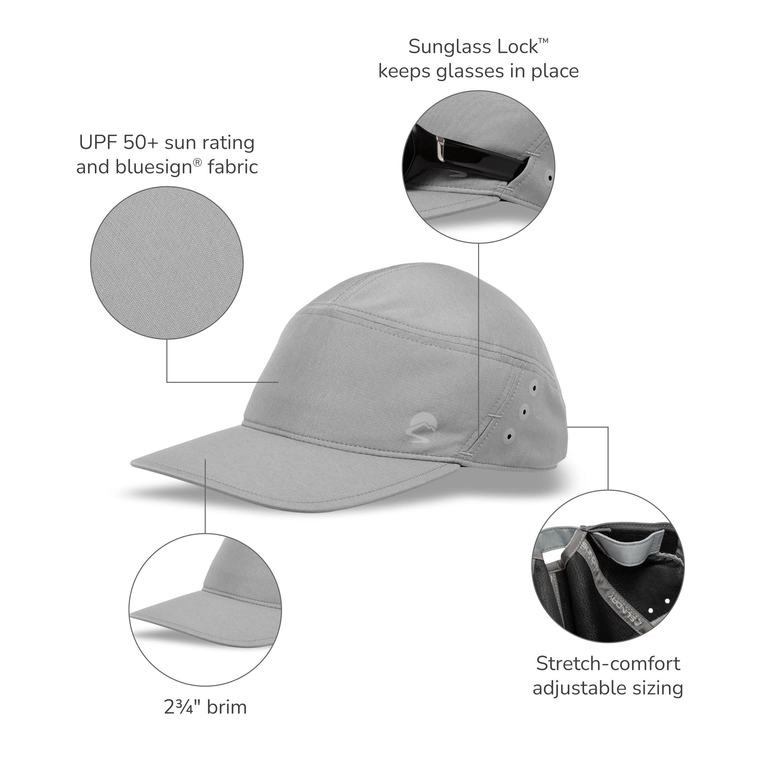 Sunday Afternoons Sunward Radar Dusty Rose back view showing wicking band