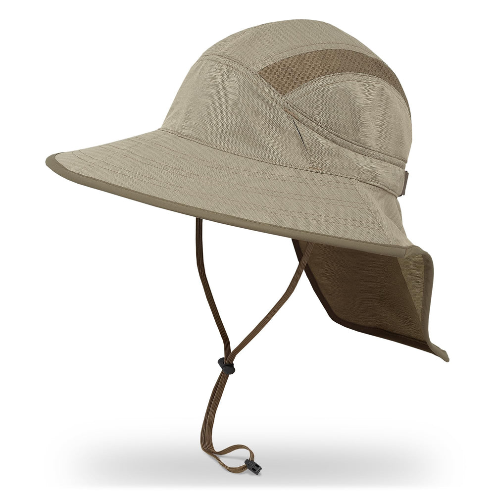Sunday Afternoons Ultra Adventure Hat wide brim neck flap provides full sun protection on sunny trails
