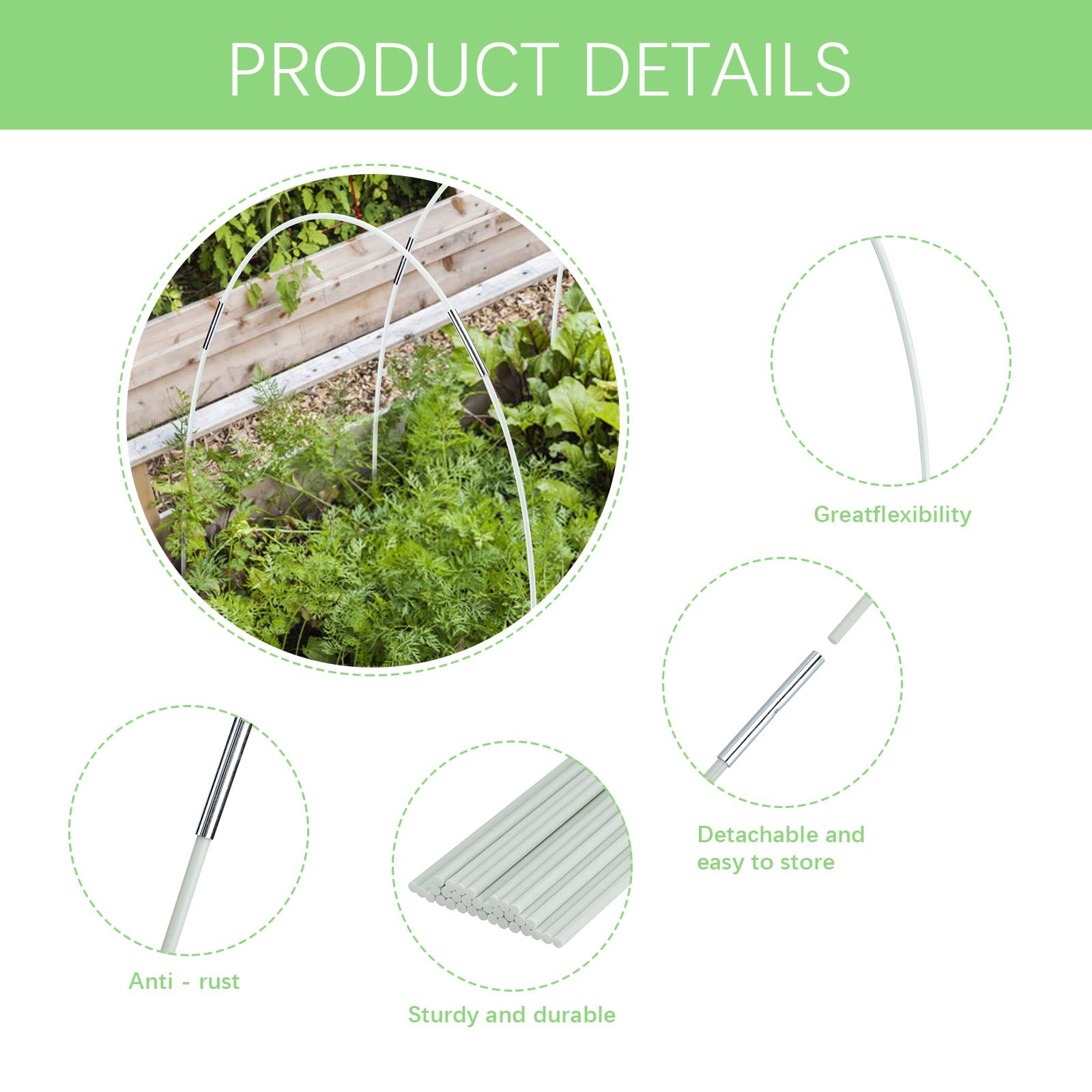 SUNFECILI collapsible-pole-design makes storage and transport easy.