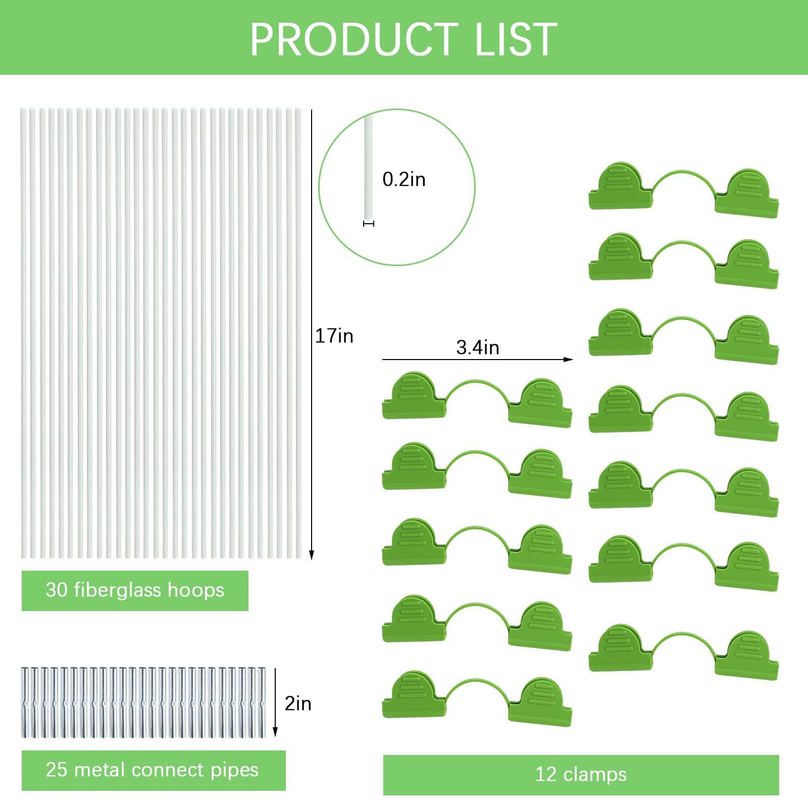 SUNFECILI high-strength-elastic-cord-pole offers flexibility for windy conditions.