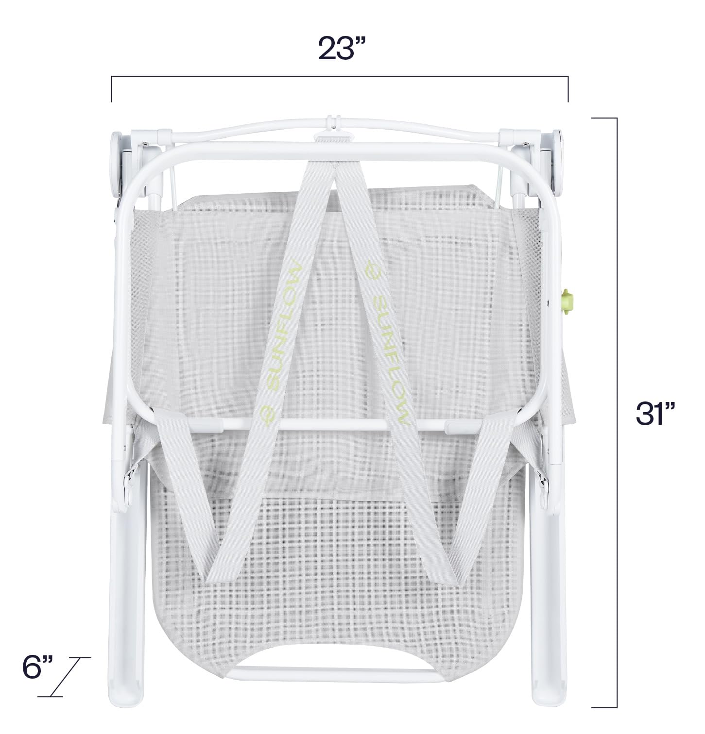 SUNFLOW Shore Thing aluminum frame highlighting rust-resistant durability for coastal use.