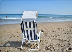 SUNFLOW Shore Thing beach chair in recline mode for personalized comfort on sunny days.