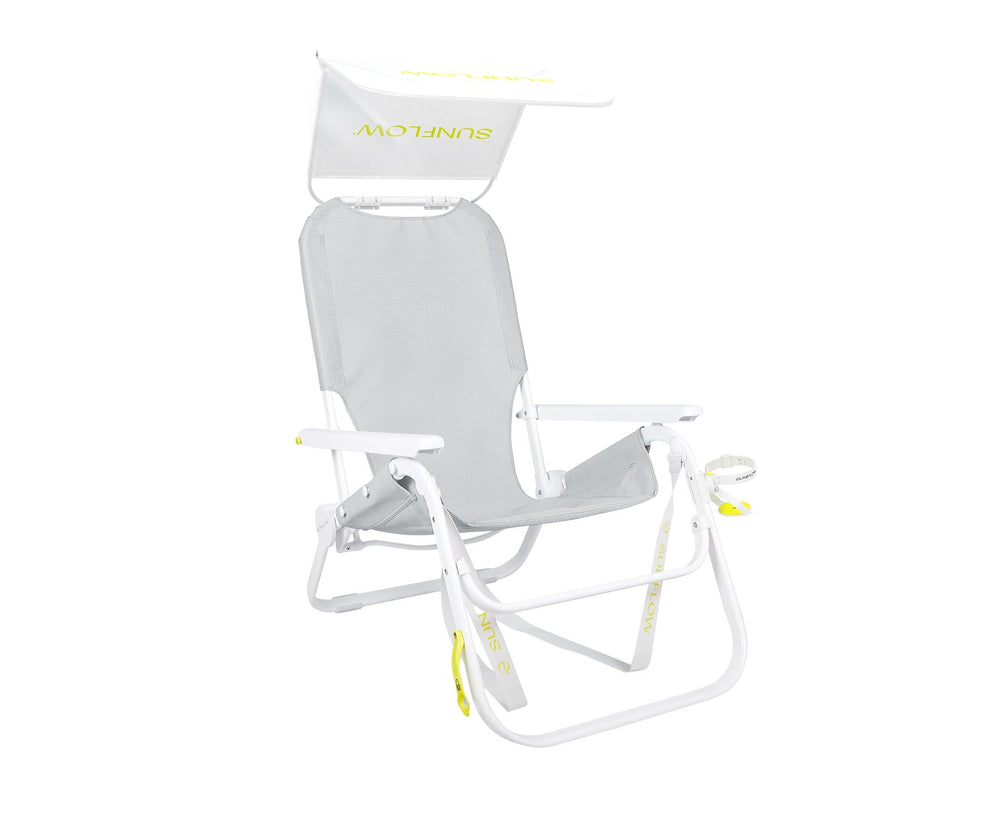 SUNFLOW Shore Thing Chair oyster gray front view highlights sturdy frame and all-day comfort