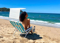 SUNFLOW Shore Thing chair in upright and recline modes for personalized comfort