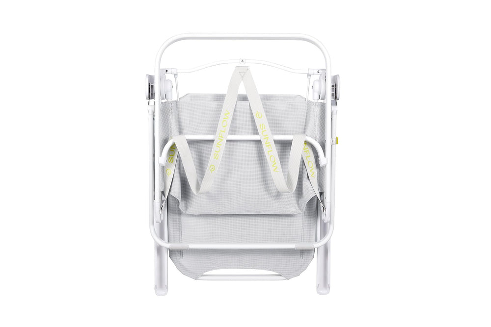 SUNFLOW Tall Sand Dune Chair rust-resistant-frame endures salty coast trips.