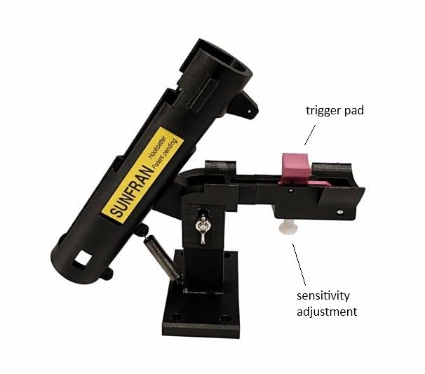 SUNFRAN Hooksetter shown on an RV wall mount for versatile open water use.