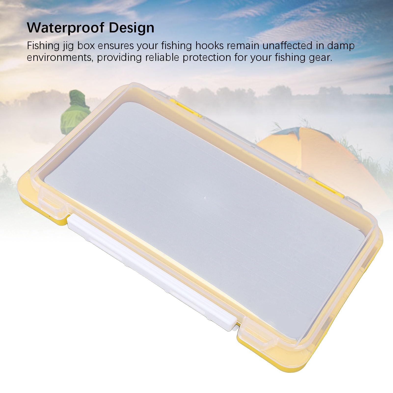 SUNGOOYUE yellow lure storage box, compact design saves space in tackle bag.