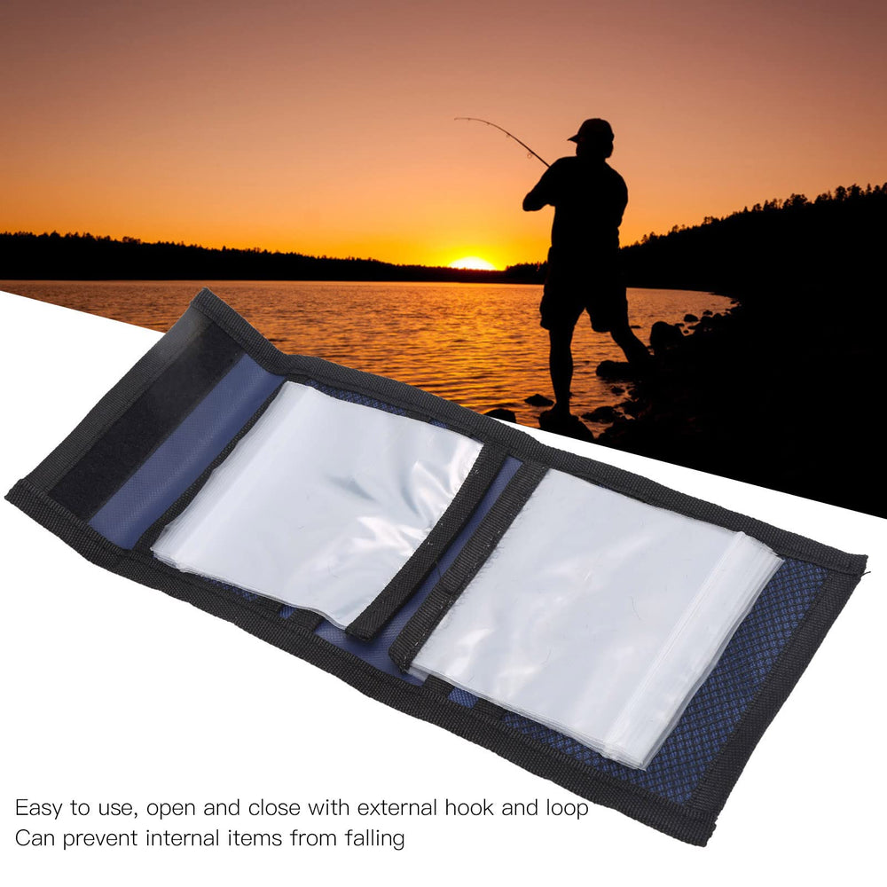 SUNGOOYUE fly fishing leader wallet open pockets showing removable storage.