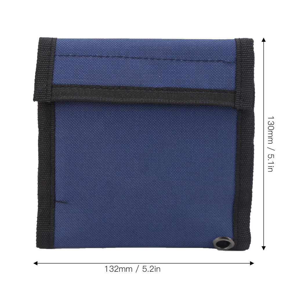 SUNGOOYUE fly fishing leader wallet zip-pocket detail with clear pockets.