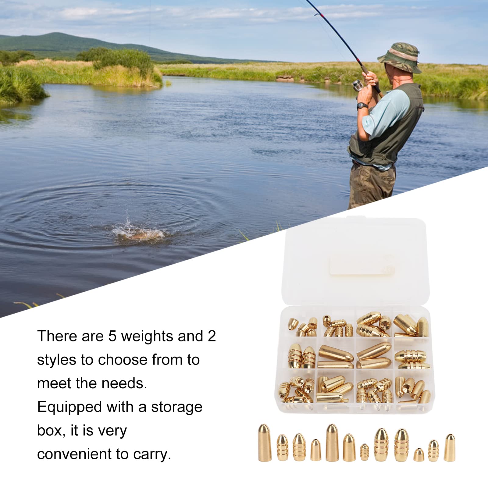 Durable brass construction suitable for freshwater and saltwater fishing.