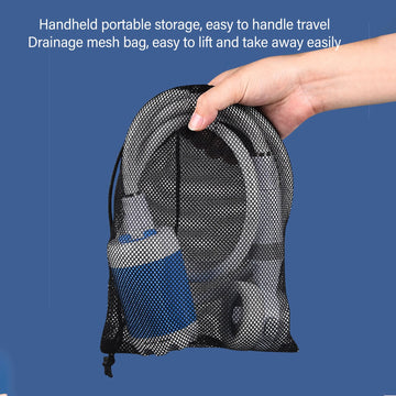 SUNGOOYUE mesh storage bag simplifies transport for camping trips.