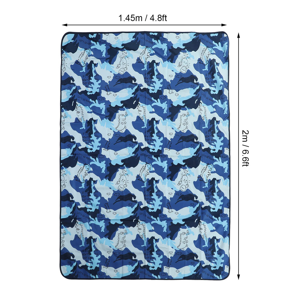 SUNGOOYUE PVC beach blanket on sand, sand-proof and quick-dry for seaside fun.