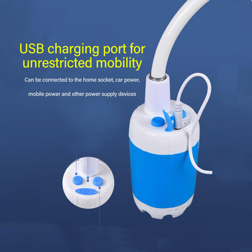 SUNGOOYUE USB charging keeps the pump ready on the go.
