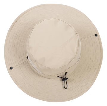 Sun hat packed in travel bag for easy packing