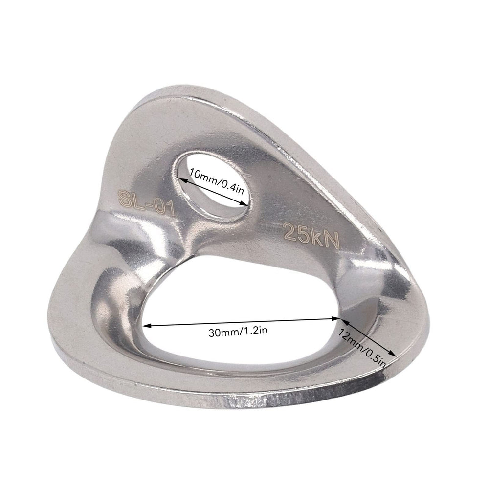 Close-up of Sunicon Bolt Hanger in stainless steel for durability.
