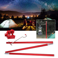 Sunicon camping light pole assembled ready for campsite lighting and stability.