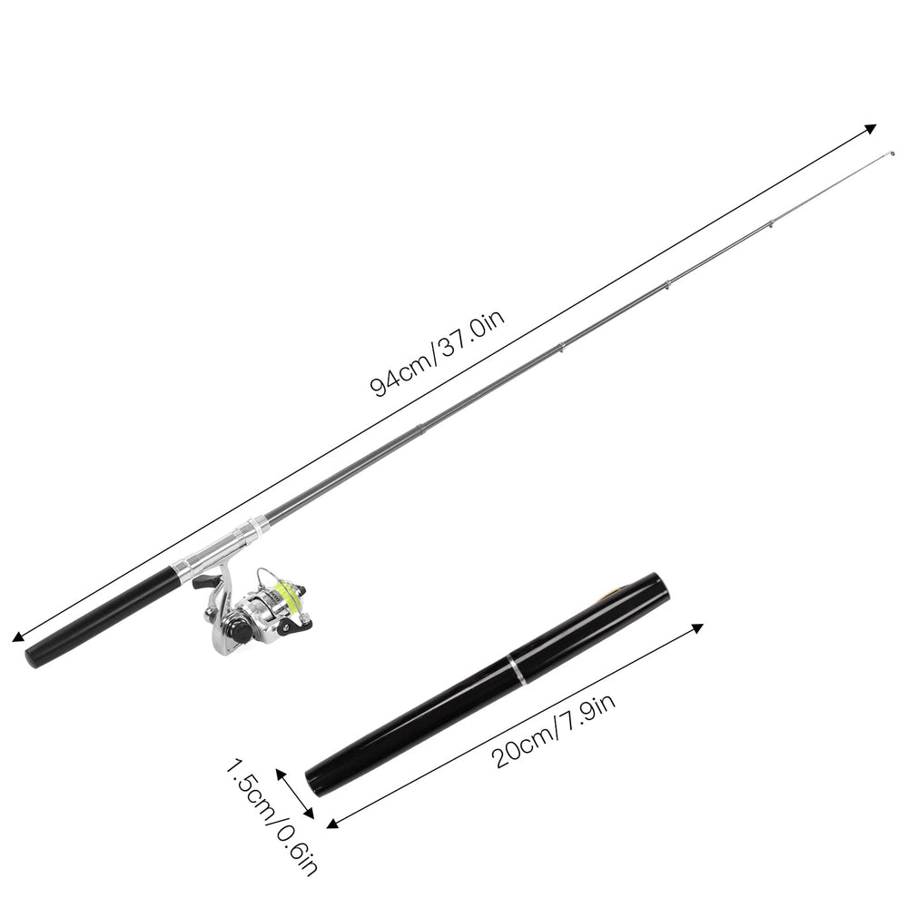 Sunicon mini rod pen reel assembly, quick setup for on the go